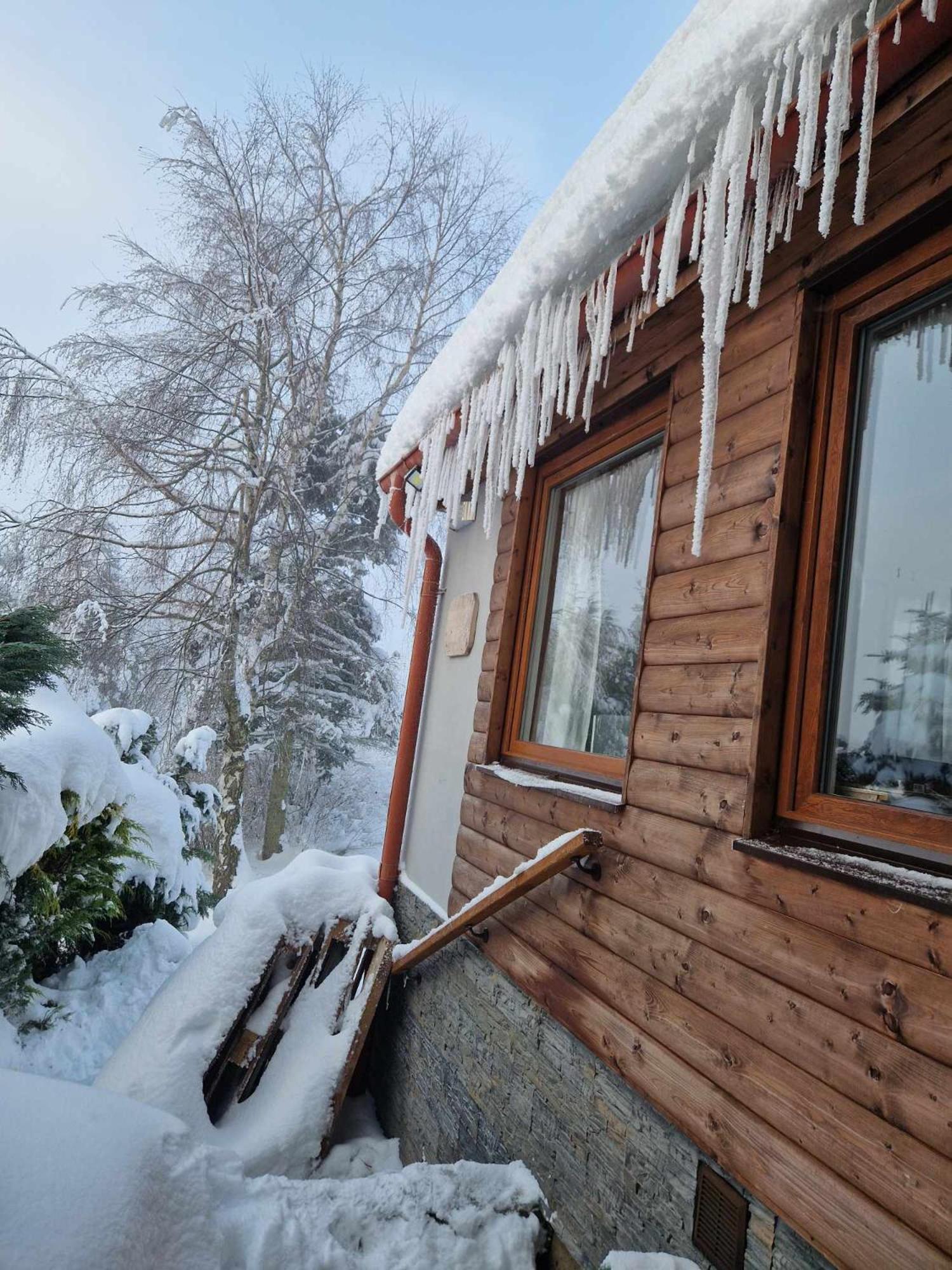 Chata Jeleni Drevenice S Vlastni Virivkou Horni Halze Luaran gambar