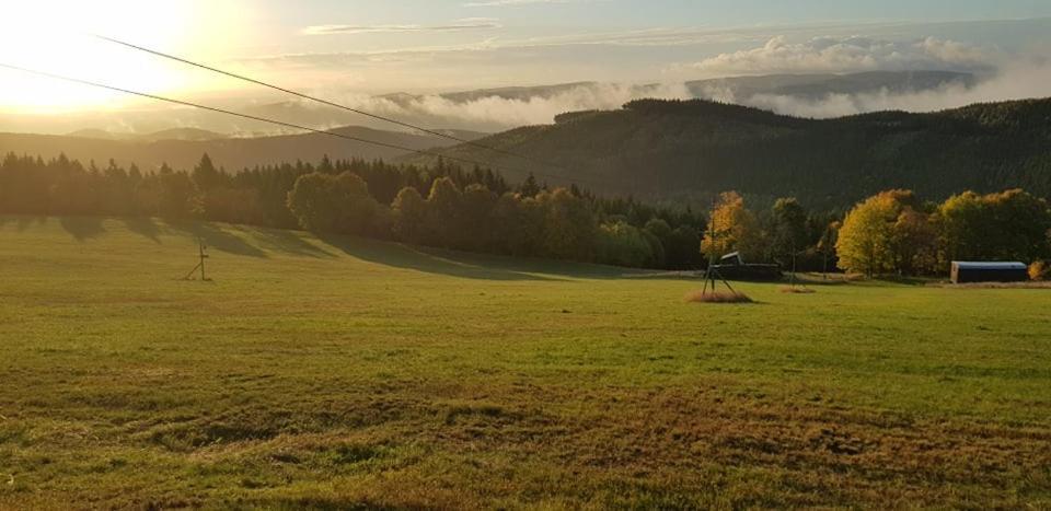 Chata Jeleni Drevenice S Vlastni Virivkou Horni Halze Luaran gambar
